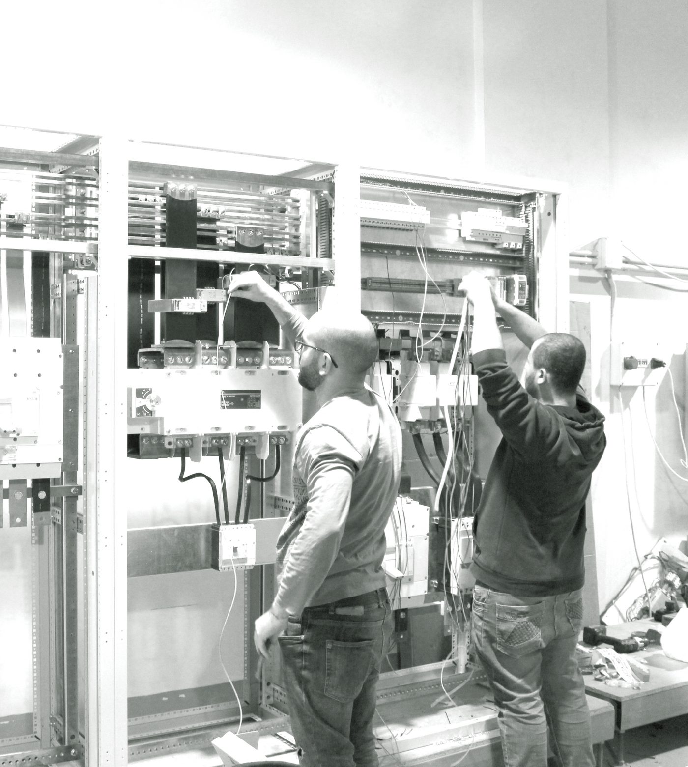 Apex engineers commissioning switchgear on site
